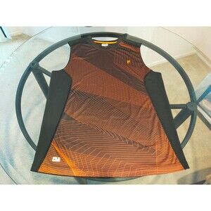 Fila Retro Design Orange Black Tank Top Shirt Size Medium